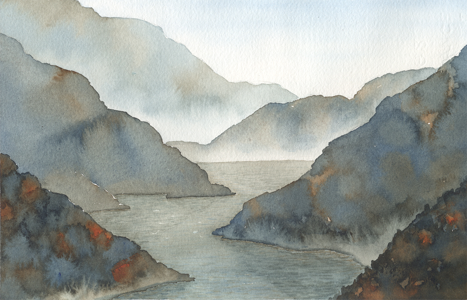 devin st.clair art/watercolor fjord